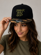 THANK YOU GOD Camo Snapback Hat